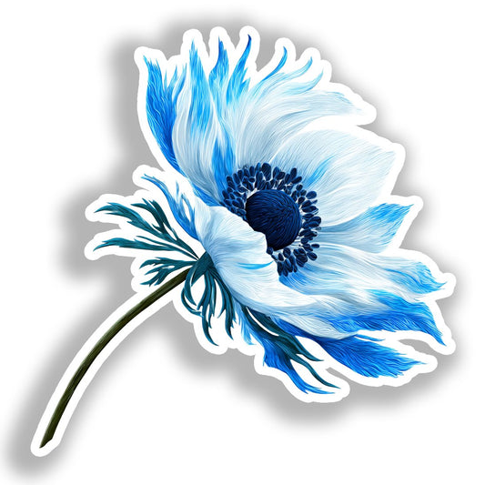 Anemone Flower Vinyl Decal Sticker for Car, Laptop, Tumbler and more # A018752-4" x 4"