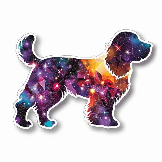 Cocker Spaniel Dog majestic Expressive surreal Vinyl Decal Sticker for Car, Laptop, Tumbler and more # F020365-4" x 4"