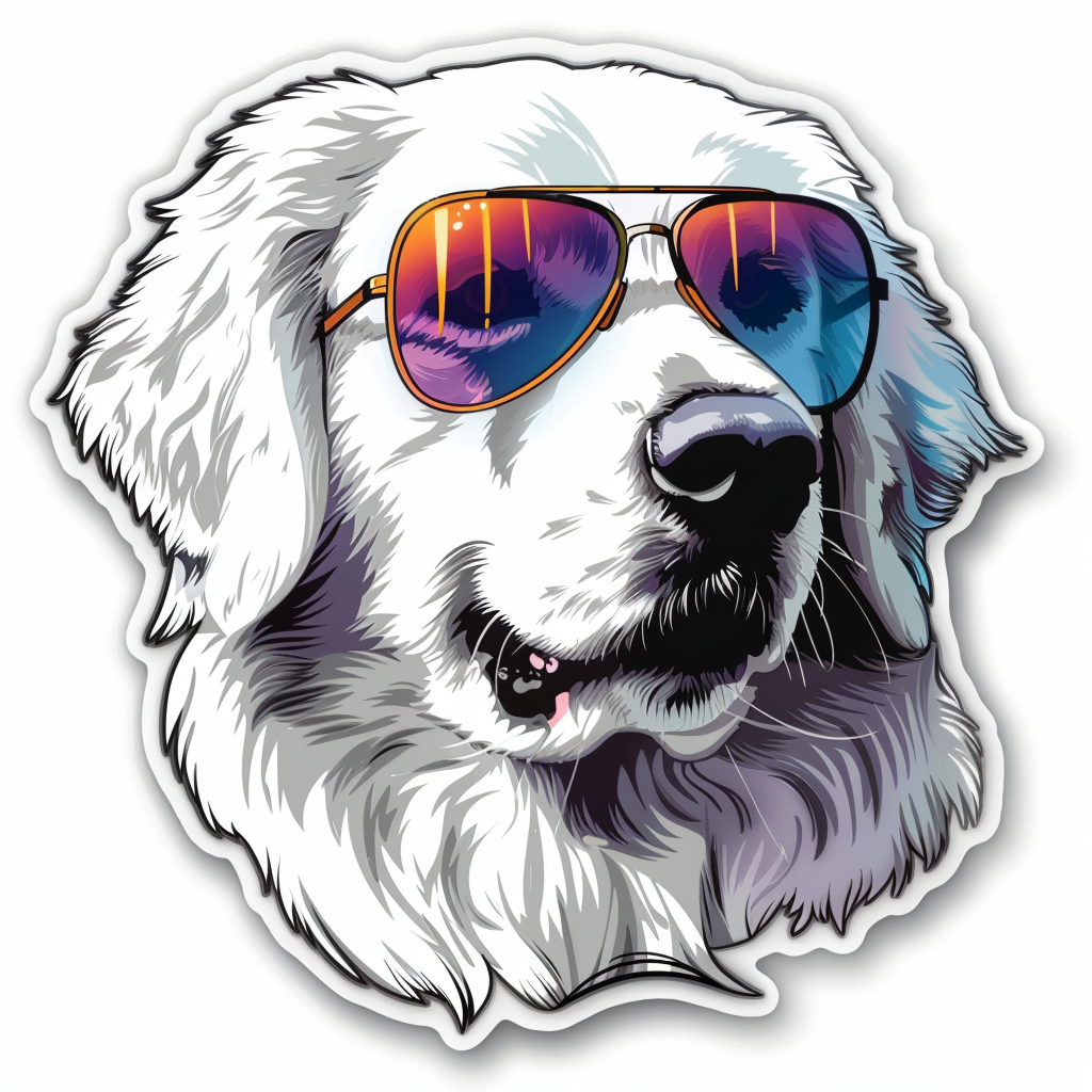 Sticker of Great Pyrenees dog  Vinyl Decal Sticker for Car, Laptop, Tumbler and more # F023631