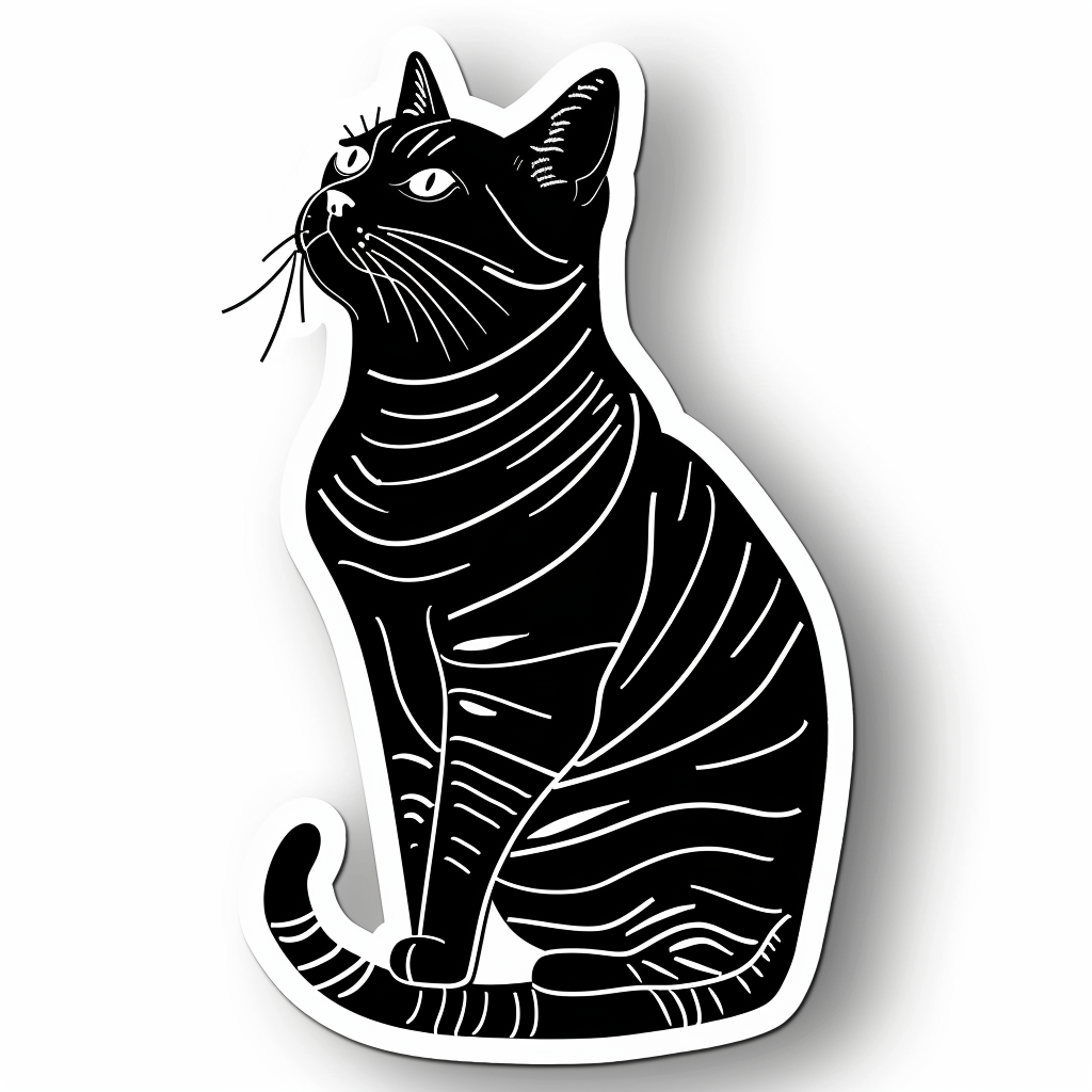 American Shorthair Cat majestic Expressive surreal Vinyl Decal Sticker for Car, Laptop, Tumbler and more # F018601
