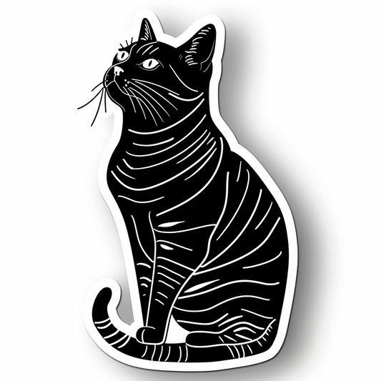American Shorthair Cat majestic Expressive surreal Vinyl Decal Sticker for Car, Laptop, Tumbler and more # F018601