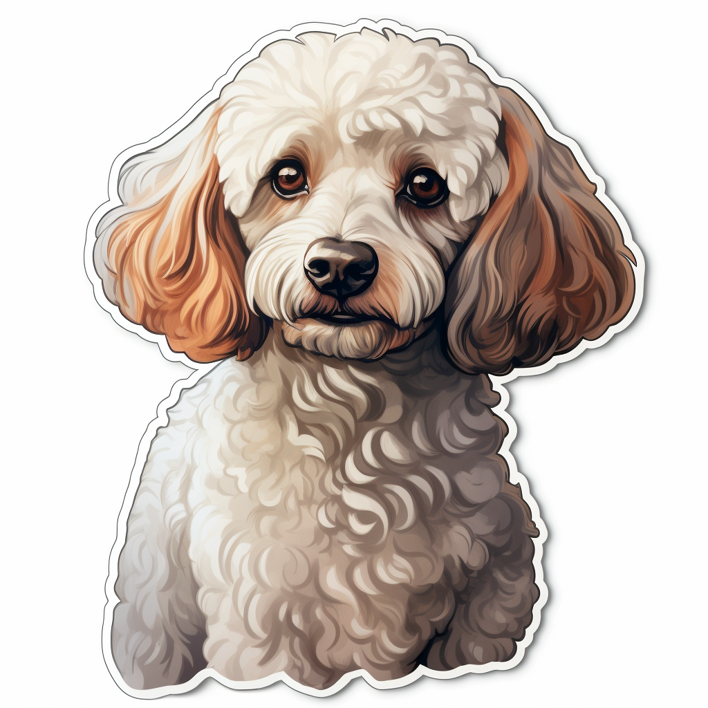 Poodle dog art deco Vinyl Decal Sticker for Car, Laptop, Tumbler and more # F012216