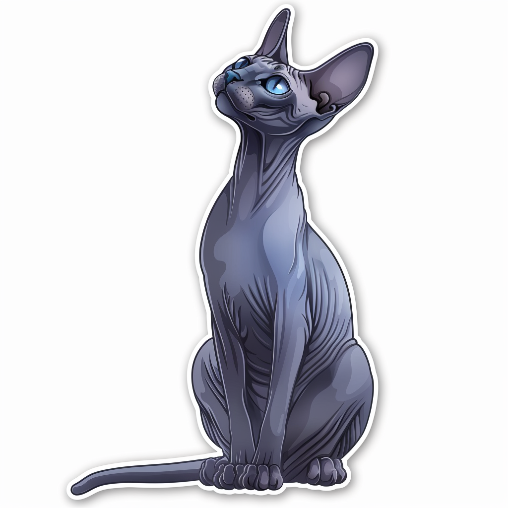 Sphynx Cat Vinyl Decal Sticker for Car, Laptop, Tumbler and more # F010146