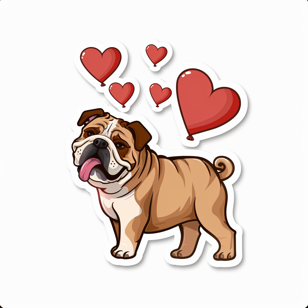 Bulldog Dog majestic Expressive surreal Vinyl Decal Sticker for Car, Laptop, Tumbler and more # F017469