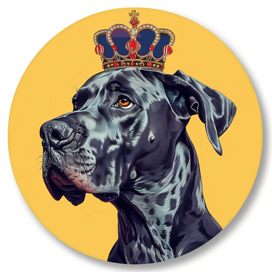 Great Dane Dog crowned majestic Expressive surreal Vinyl Decal Sticker for Car, Laptop, Tumbler and more # F017810