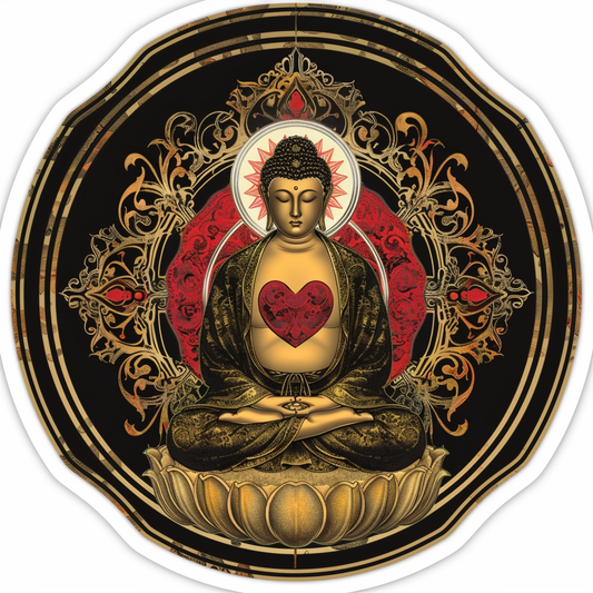 Buddha majestic Expressive surreal Vinyl Decal Sticker for Car, Laptop, Tumbler and more # F016963