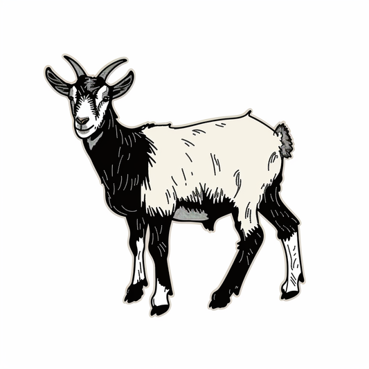 Goat majestic Expressive surreal Vinyl Decal Sticker for Car, Laptop, Tumbler and more # F020511-4" x 4"