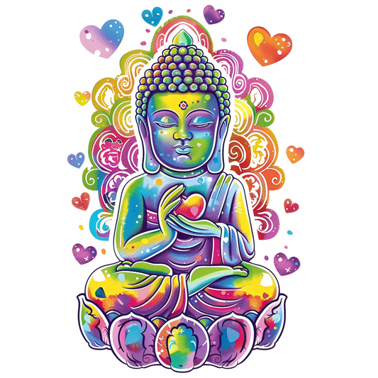 Sticker of a Buddha majestic Expressive surreal Vinyl Decal Sticker for Car, Laptop, Tumbler and more # F017220