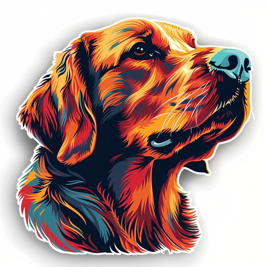Golden Retriever Dog Vinyl Decal Sticker for Car, Laptop, Tumbler and more # F010487