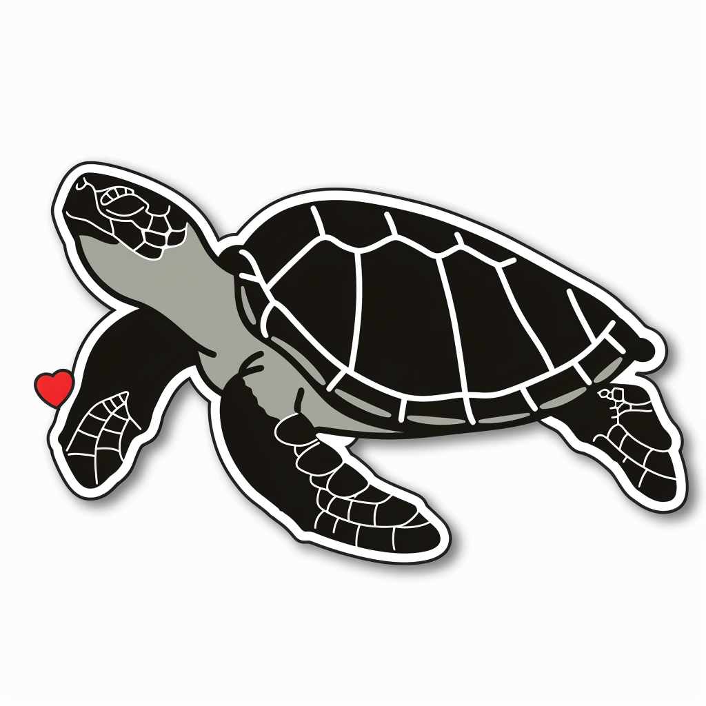 Sticker of a turtle majestic Expressive surreal Vinyl Decal Sticker for Car, Laptop, Tumbler and more # F022073