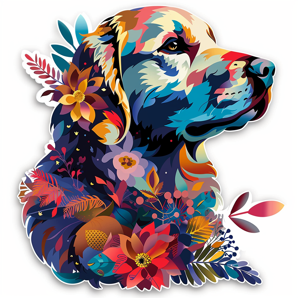 Golden Retriever Dog Vinyl Decal Sticker for Car, Laptop, Tumbler and more # F07456