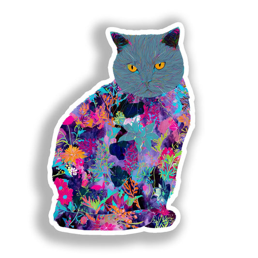 Chartreux Cat Vinyl Decal Sticker for Car, Laptop, Tumbler and more # A018876-4" x 4"