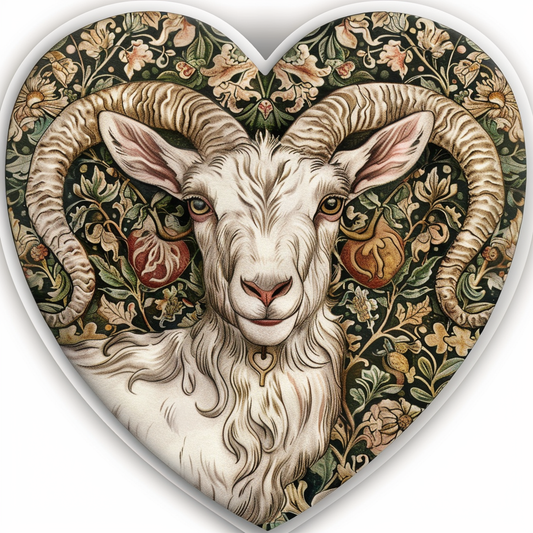Goat majestic Expressive surreal Vinyl Decal Sticker for Car, Laptop, Tumbler and more # F020686-4" x 4"
