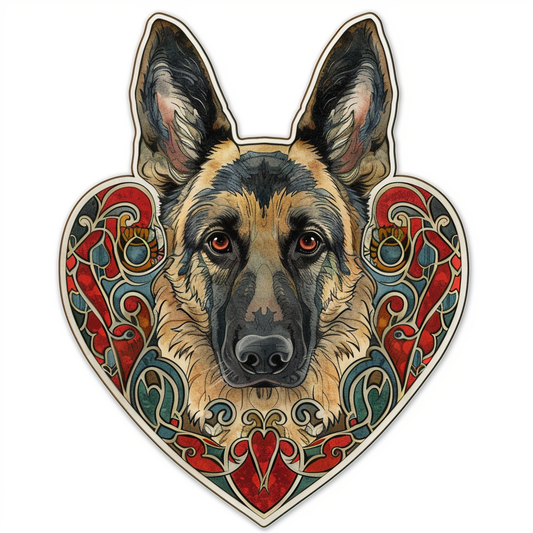 German Shepherd Dog Vinyl Decal Sticker for Car, Laptop, Tumbler and more # F011335
