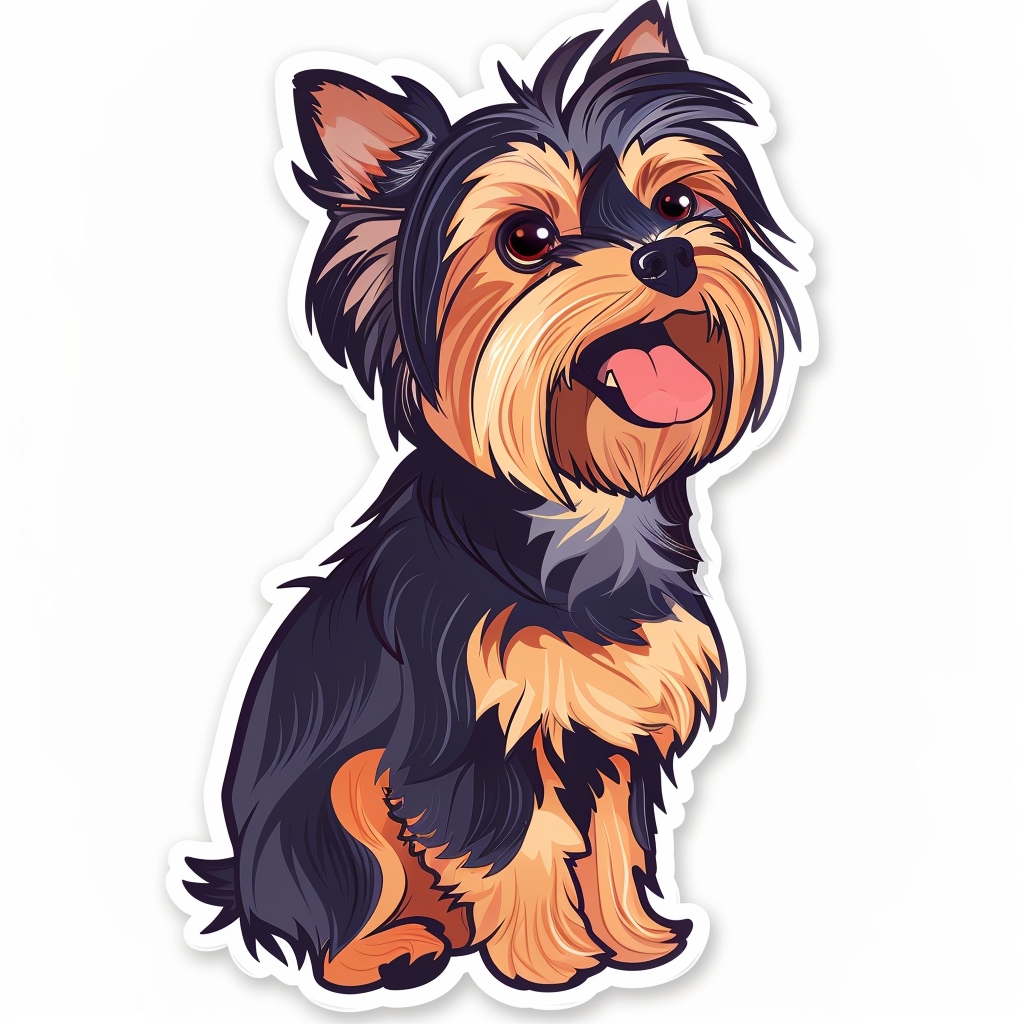 Yorkshire Terrier Dog Vinyl Decal Sticker for Car, Laptop, Tumbler and more # F07294