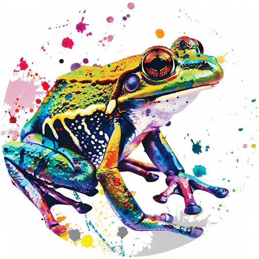 Sticker of a Frog majestic Expressive surreal Vinyl Decal Sticker for Car, Laptop, Tumbler and more # F015810