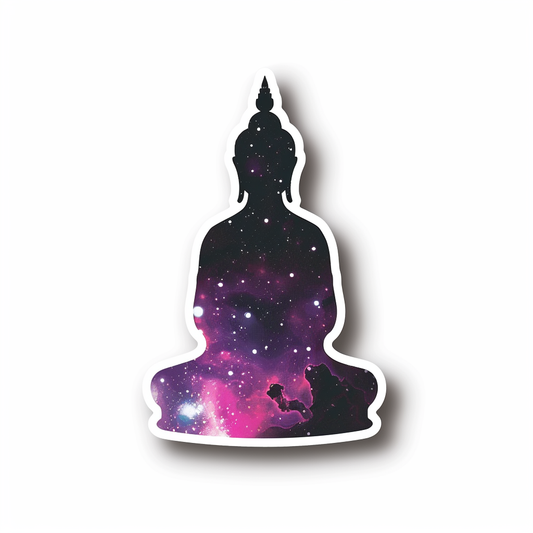 Buddha galaxy majestic Expressive surreal Vinyl Decal Sticker for Car, Laptop, Tumbler and more # F017149