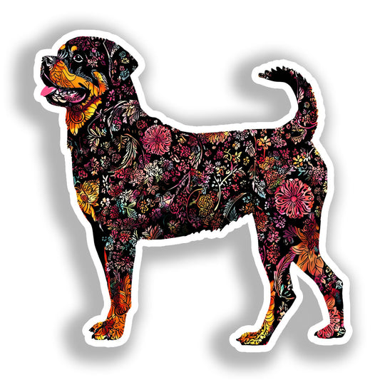 Rottweiler Dog Vinyl Decal Sticker for Car, Laptop, Tumbler and more # A018150-4" x 4"