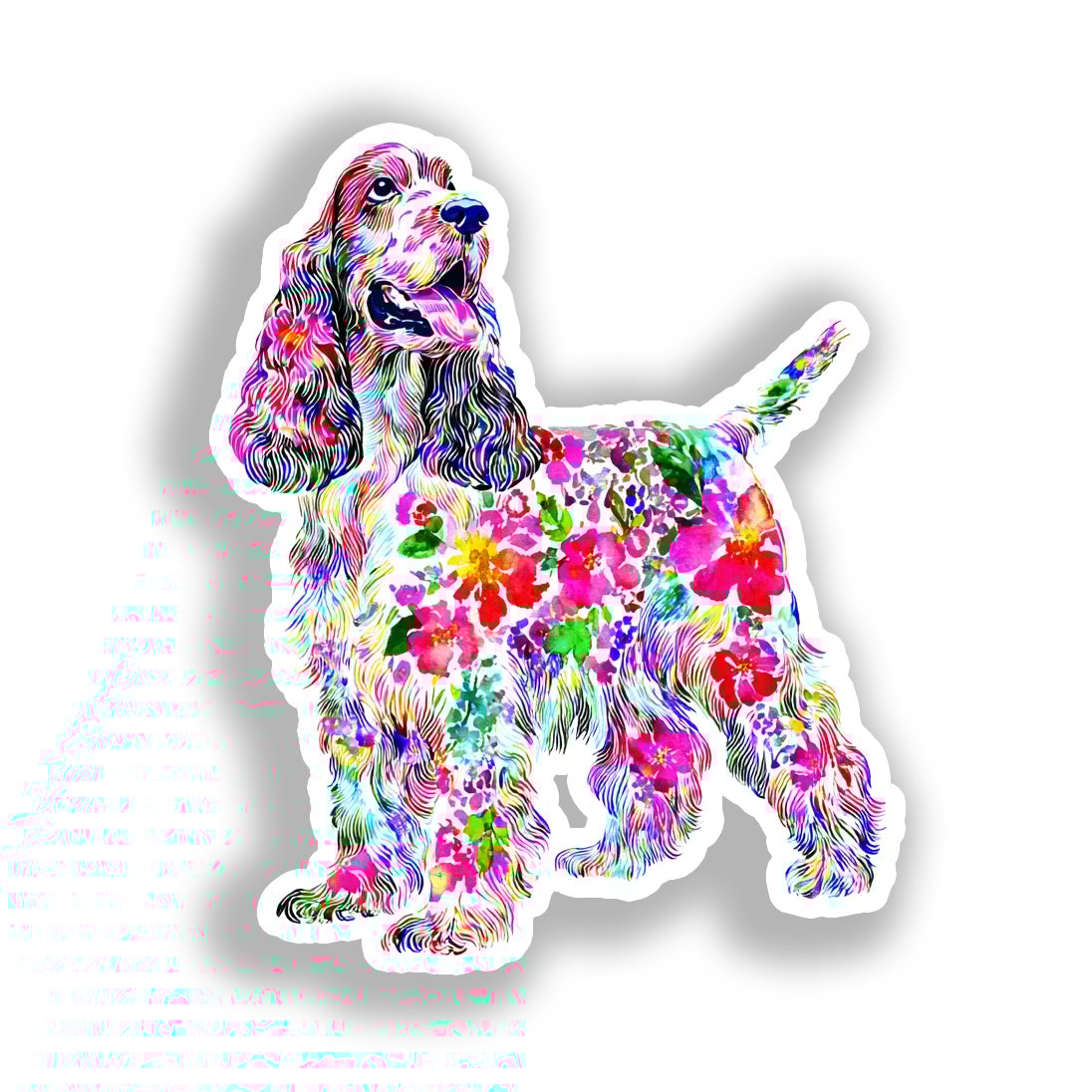 Cocker Spaniel Dog Vinyl Decal Sticker for Car, Laptop, Tumbler and more # A018767-4" x 4"