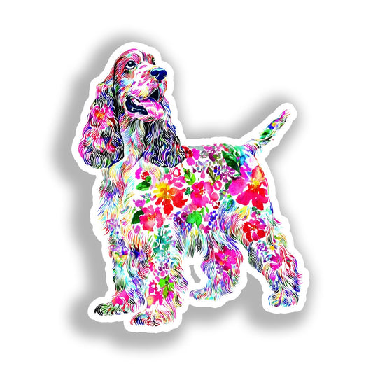 Cocker Spaniel Dog Vinyl Decal Sticker for Car, Laptop, Tumbler and more # A018767-4" x 4"