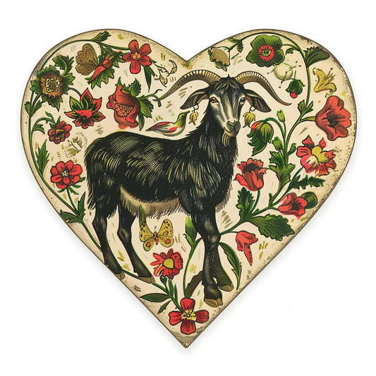 Goat majestic Expressive surreal Vinyl Decal Sticker for Car, Laptop, Tumbler and more # F020701-4" x 4"