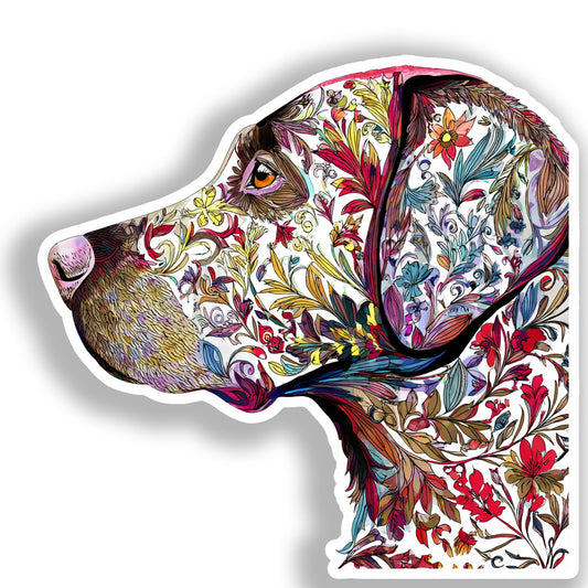 Labrador Retriever Dog Vinyl Decal Sticker for Car, Laptop, Tumbler and more # A019385-4" x 4"