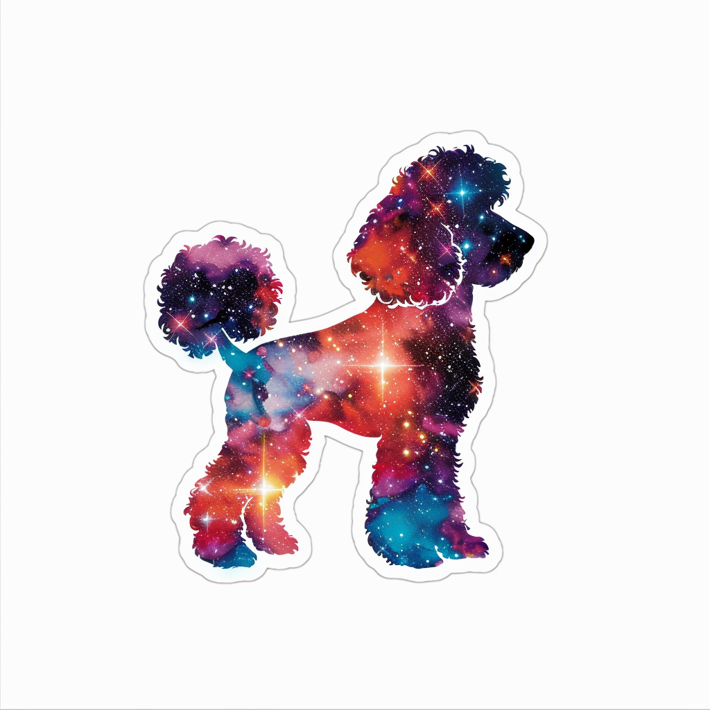Poodle Dog galaxy Vinyl Decal Sticker for Car, Laptop, Tumbler and more # F012420