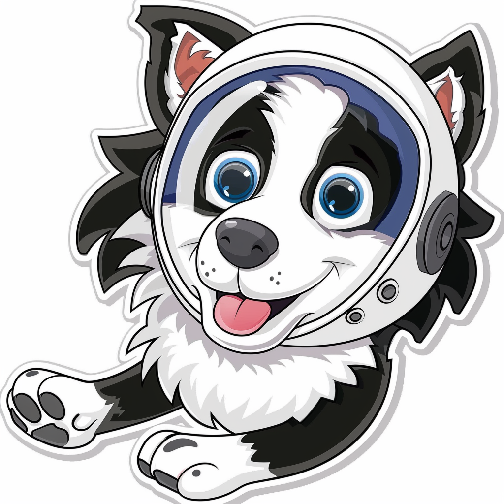 Sticker of a Border Collie Dog majestic Expressive surreal Vinyl Decal Sticker for Car, Laptop, Tumbler and more # F021916