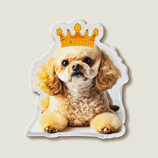 Poodle Dog crowned Vinyl Decal Sticker for Car, Laptop, Tumbler and more # F012598