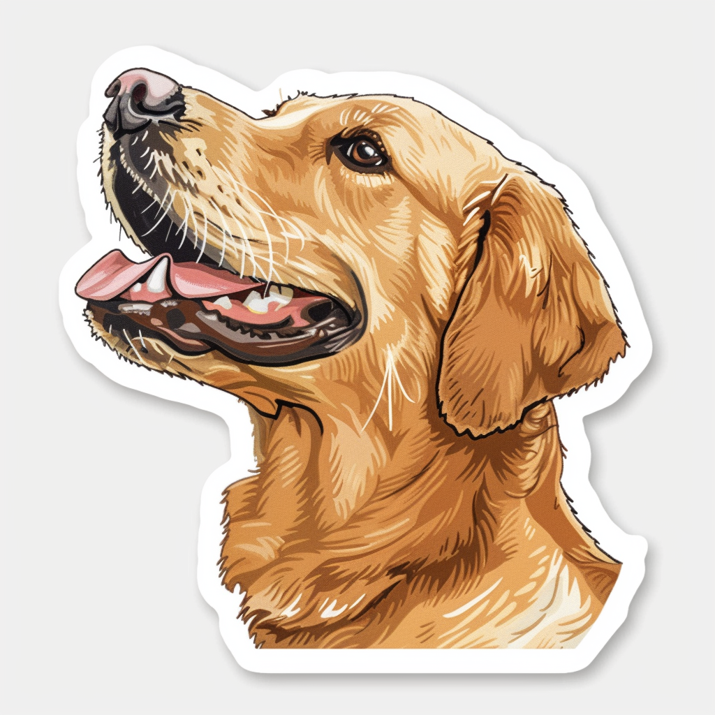Golden Retriever Dog Vinyl Decal Sticker for Car, Laptop, Tumbler and more # F010504