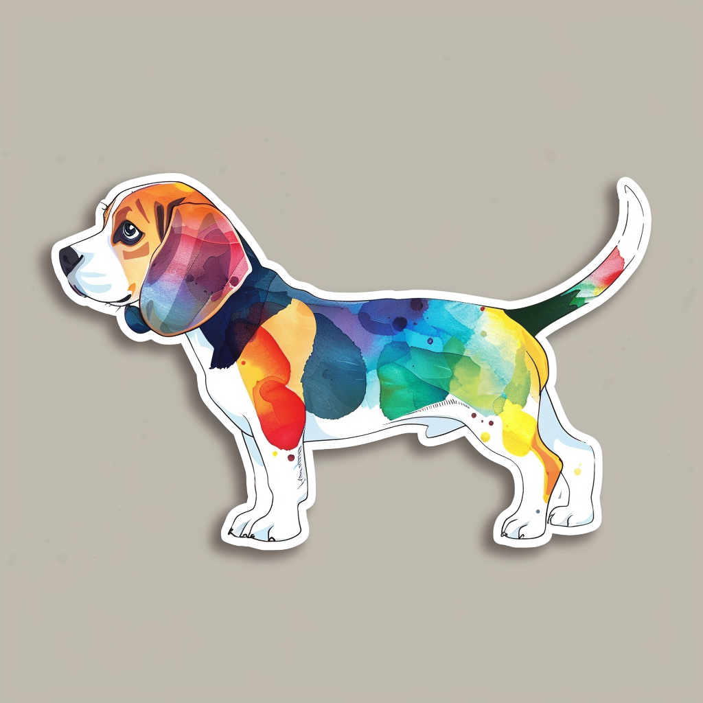 Beagle dog Vinyl Decal Sticker for Car, Laptop, Tumbler and more # F012024
