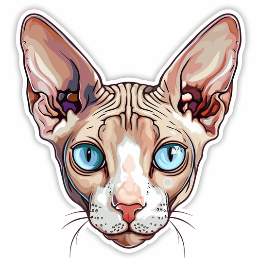 Sphynx Cat Vinyl Decal Sticker for Car, Laptop, Tumbler and more # F09974