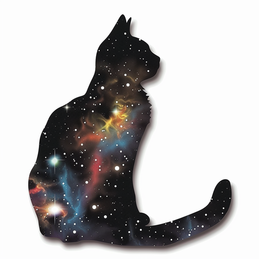 Sticker of a Persian Cat galaxy majestic Expressive surreal Vinyl Decal Sticker for Car, Laptop, Tumbler and more # F016357