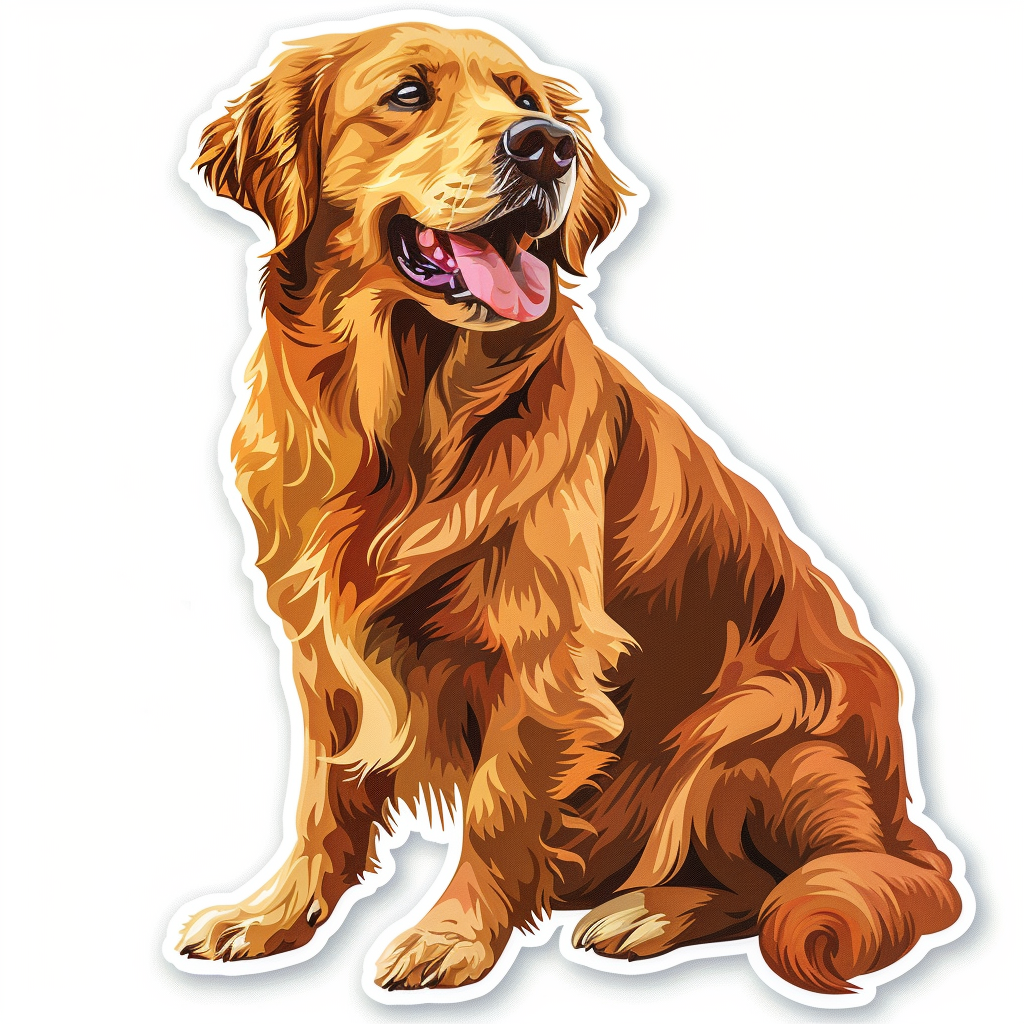 Golden Retriever Dog Vinyl Decal Sticker for Car, Laptop, Tumbler and more # F010498
