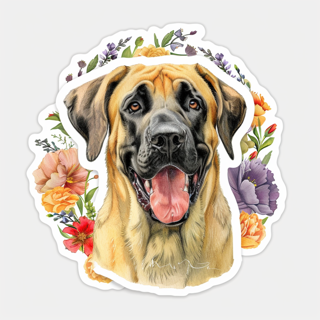 Great Dane Dog Expressive surreal Vinyl Decal Sticker for Car, Laptop, Tumbler and more # F022868