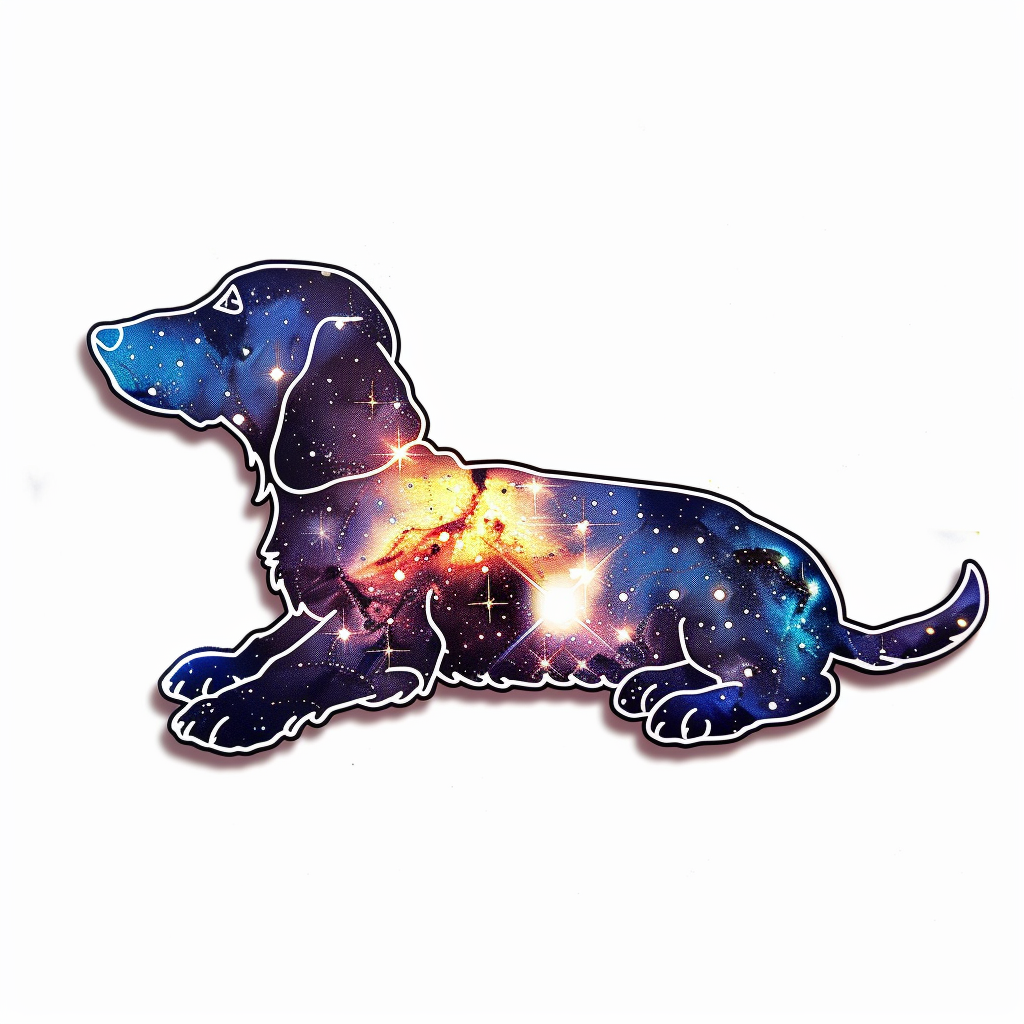 Dachshund Dog galaxy Vinyl Decal Sticker for Car, Laptop, Tumbler and more # F012978