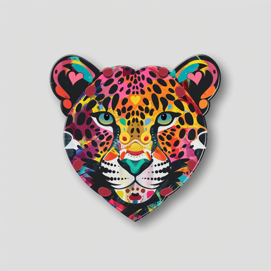 Leopard majestic Expressive surreal Vinyl Decal Sticker for Car, Laptop, Tumbler and more # F022572