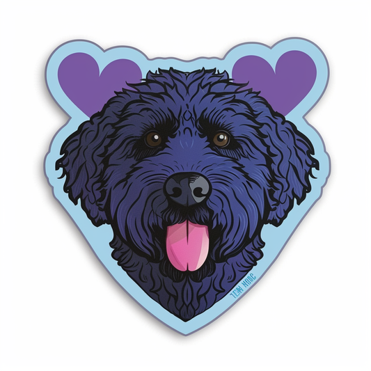 Poodle Dog heartcore Vinyl Decal Sticker for Car, Laptop, Tumbler and more # F012375