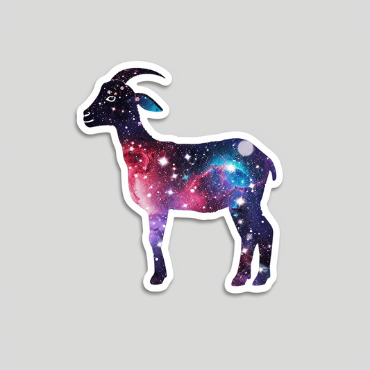 Goat majestic Expressive surreal Vinyl Decal Sticker for Car, Laptop, Tumbler and more # F020678-4" x 4"