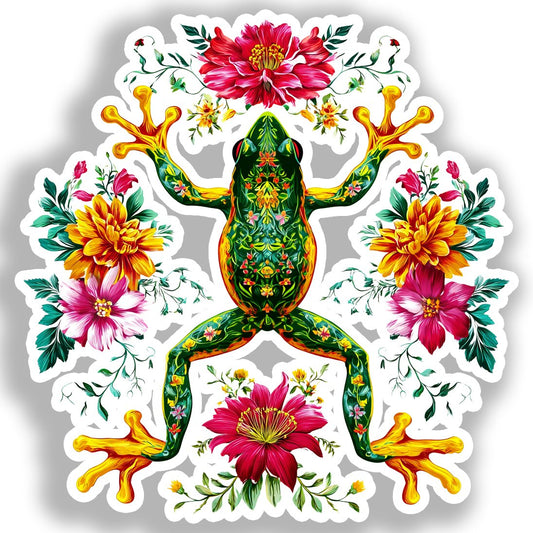 Frog Vinyl Decal Sticker for Car, Laptop, Tumbler and more # A018523-4" x 4"