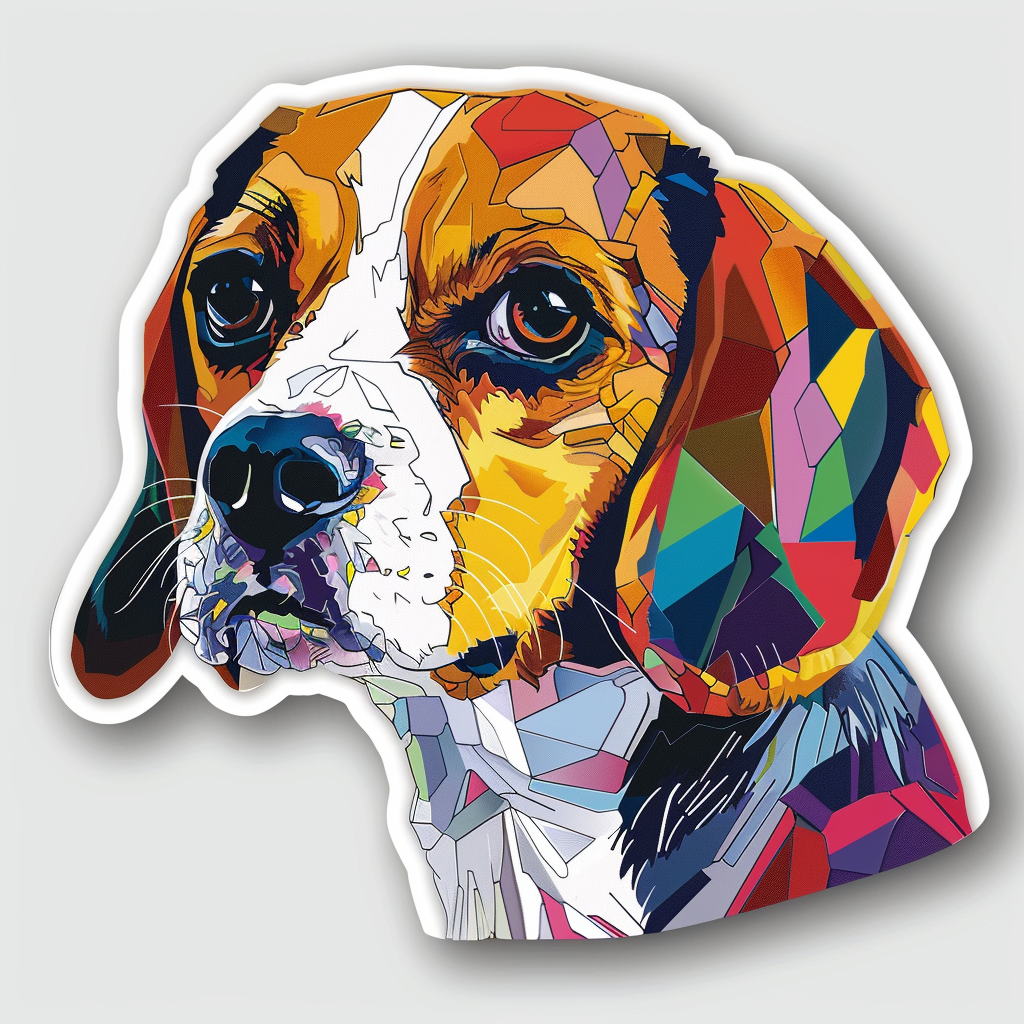 Beagle dog Vinyl Decal Sticker for Car, Laptop, Tumbler and more # F012009