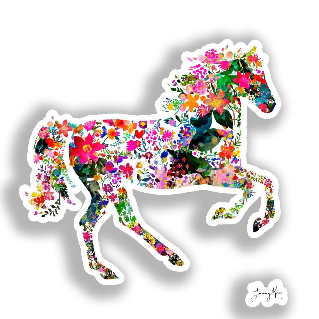 Horse Vinyl Decal Sticker for Car, Laptop, Tumbler and more # A019133-4" x 4"
