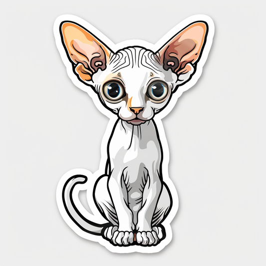 Sphynx Cat Vinyl Decal Sticker for Car, Laptop, Tumbler and more # F07582