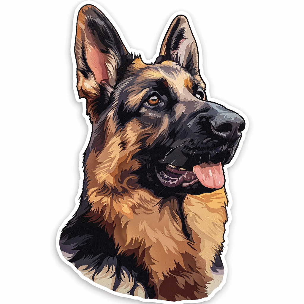 German Shepherd Dog Vinyl Decal Sticker for Car, Laptop, Tumbler and more # F011668