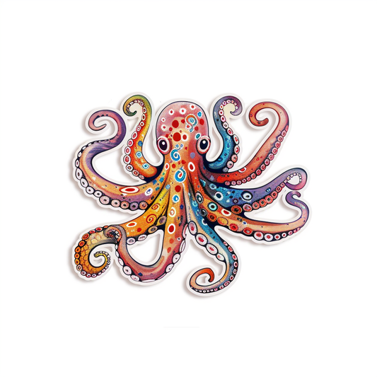 Sticker of an Octopus astronaut majestic Expressive surreal Vinyl Decal Sticker for Car, Laptop, Tumbler and more # F015679