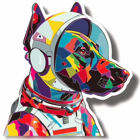 Great Dane Dog Expressive surreal Vinyl Decal Sticker for Car, Laptop, Tumbler and more # F022656