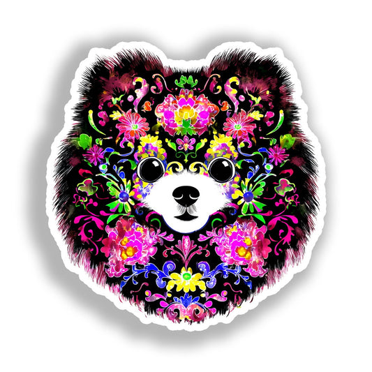 Pomeranian Dog Vinyl Decal Sticker for Car, Laptop, Tumbler and more # A017438-4" x 4"