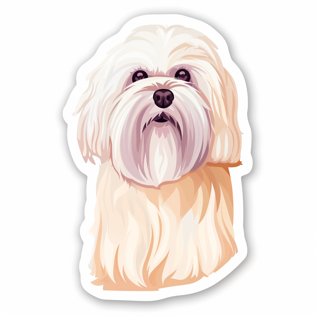 Adorable Shih Tzu Dog Expressive surreal Vinyl Decal Sticker for Car, Laptop, Tumbler and more # F018483