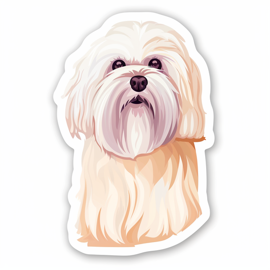 Adorable Shih Tzu Dog Expressive surreal Vinyl Decal Sticker for Car, Laptop, Tumbler and more # F018483