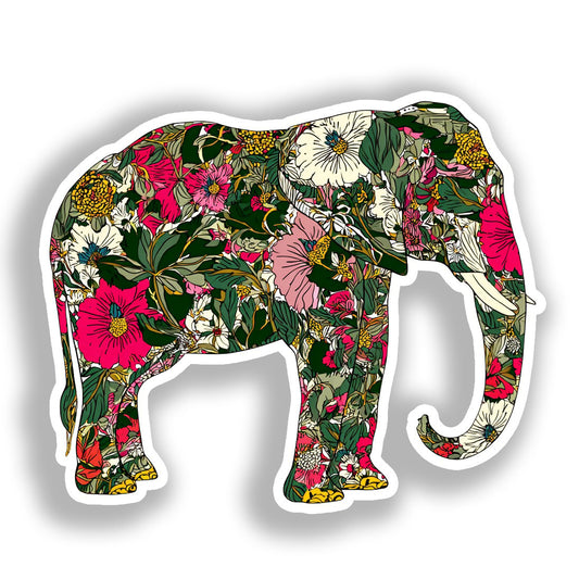 Elephant Vinyl Decal Sticker for Car, Laptop, Tumbler and more # A019108-4" x 4"